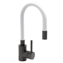   Sink mixer BLACK FLEXIBLE — fehér, rugalmas kifolyóval TO-75776