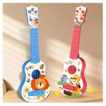   A700621 Rajzfilm Ukulele Játék – Piros/Kék Zenei Játék Gyerekeknek