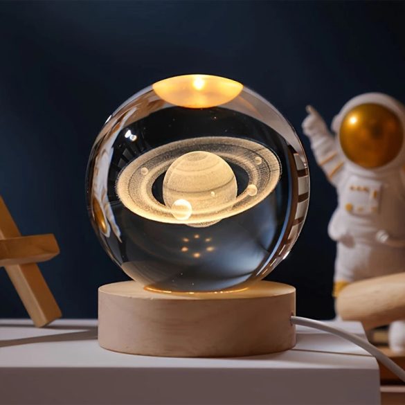 3D lézergravírozott kristálygömb asztali lámpa UJA5534-03