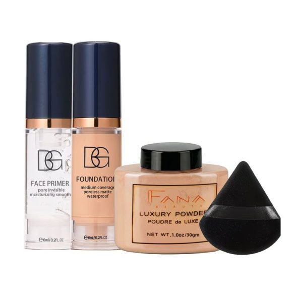 4 Részes Hibátlan Alapozó Sminkkészlet - Rose Brown Árnyalat