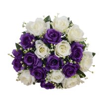   1 db Mesterséges Koszorú – Lila és Fehér Rózsákkal UW2108327