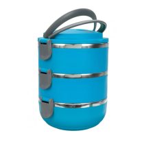 Victor 3 részes rozsdementes ételhordó kék V-FH083