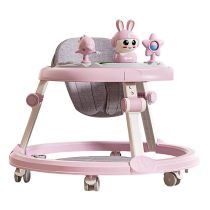   Összecsukható rózsaszín baba járóka 7 magassággal V2M3W37036