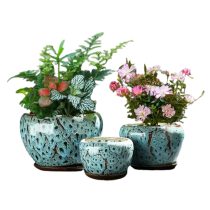   Kerámia virágcserép szett – 3 db, türkizkék VM1764362-2