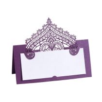 Lila csipke ültetőkártya - 50 db-os szett VV05330-P