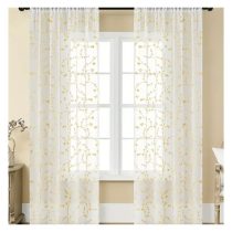 Hímzett sárga gézfüggöny – 2 db VX56455