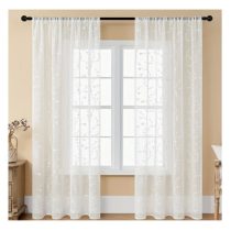 Hímzett fehér gézfüggöny – 2 db VX56455