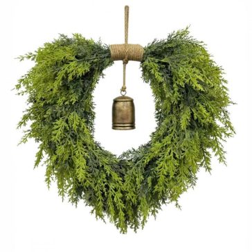 Élethű műfenyő karácsonyi ajtókoszorú – 50cm WSN31