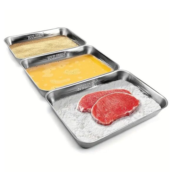 3db rozsdamentes acél tepsi 19,8 x 27,2 cm WU197709-2