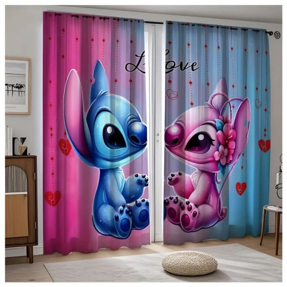 Disney Stitch Rajzfilm Mintás Sötétítő Függöny 60 x 150 cm – 2 db WW1766750