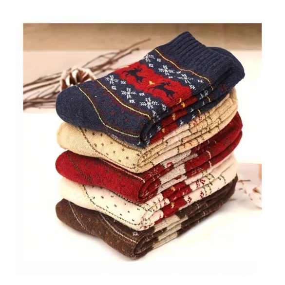 Téli zokni szett – 12 pár, random mintával – XF2485240