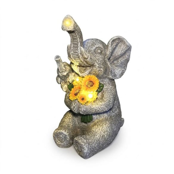 Napelemes elefántos kerti lámpa dekoráció XH-034