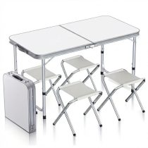   Összecsukható Kemping Szett – 120 cm-es asztal + 4 db szék XJ3238736
