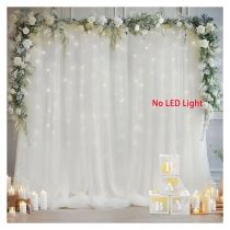   Esküvői és ünnepi virágos függönydekoráció – LED világítás nélkül 2db XP1569176