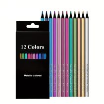Fémes Színes Ceruzakészlet – 12 db XY3304298