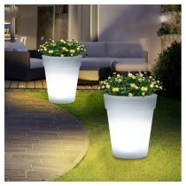 Napelemes világító virágtartó kaspó 2 db YC1278601