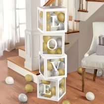   8 db „Love” Léggömb Doboz Dekorációs Készlet YF10011516