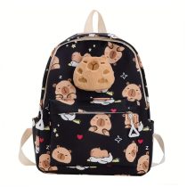   Macis gyerek hátizsák plüss maci díszítéssel fekete YJ902173-4
