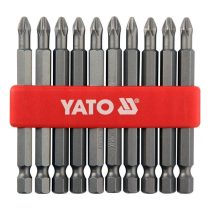 10 db-os Csavarhúzó bit készlet PH2 × 75 mm YT-0480