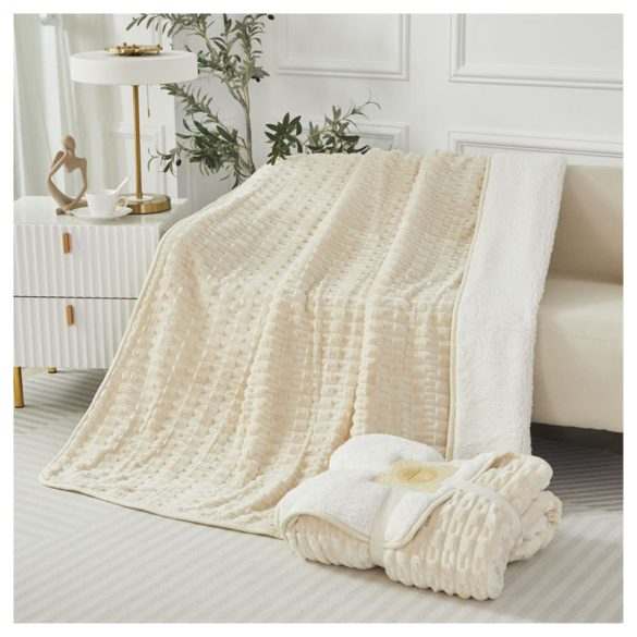 Violet 2 rétegű ágytakaró/pléd 150x200 cm - Bézs ZU150200-5