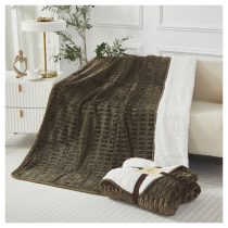   Violet 2 rétegű ágytakaró/pléd 230x200 cm - Sötétbarna ZU230200-3