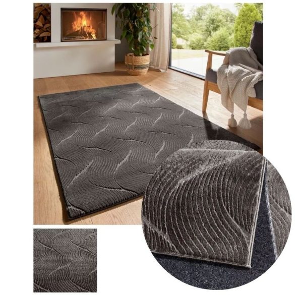 Bergamo Orla plüss puha tapintású szőnyeg antracit 150x220cm bergamoOrlaantracit-150
