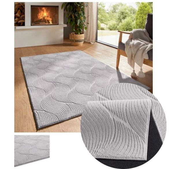 Bergamo Orla plüss puha tapintású szőnyeg szürke 120x170cm bergamoOrlagray-120
