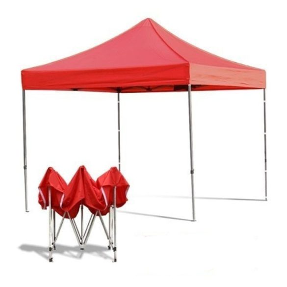 Összecsukható kerti pavilon 3x3m, piros holm0279