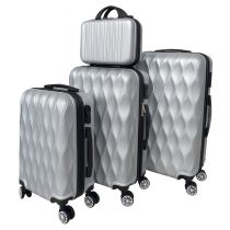 Prémium 4 részes ezüst színű bőröndszett holm0743