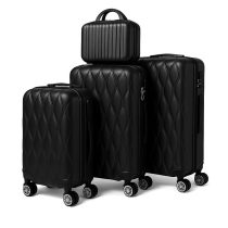 Prémium 4 részes fekete színű bőröndszett holm0744