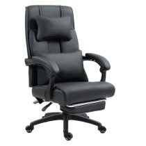   Dowinx irodai szék lábtartóval, állítható fejtámla,deréktámasz Fekete holm40044