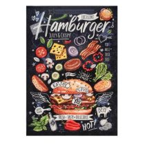 Konyhai Szőnyeg Hamburger mintával 70x200cm