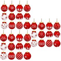   Kreatív Karácsonyi 2D Gömb Díszkészlet 36db sh25072559758438404-36