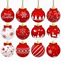   Kreatív Karácsonyi 2D Gömb Díszkészlet 12db sh25072559758438404