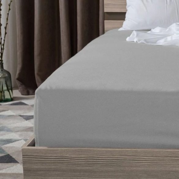 Szürke gumis lepedő 220 x 240 cm