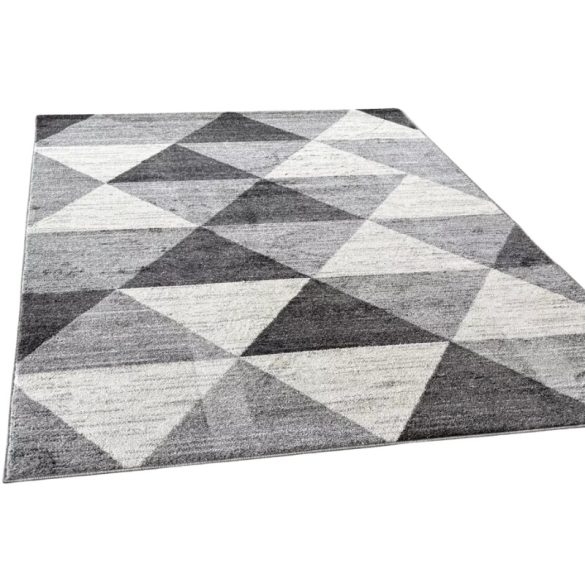 Torino Szőnyeg 4580 – Szürke/Fekete, Modern Mintás Szőnyeg 160 x 220 cm